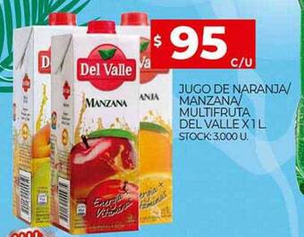Supermercados DIA Jugo De Naranja Manzana Multifruta Del Valle oferta