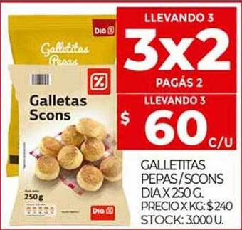 Galletitas Pepas Scons Dia