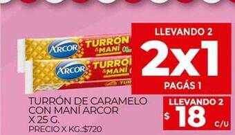 Supermercados DIA Turrón De Caramelo Con Maní Arcor oferta