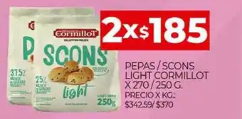 Supermercados DIA Pepas Scons Light Cormillot oferta