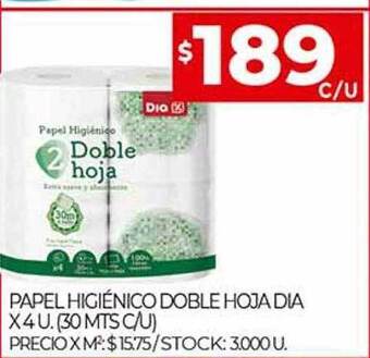 Supermercados DIA Papel Higiénico Doble Hoja Dia oferta