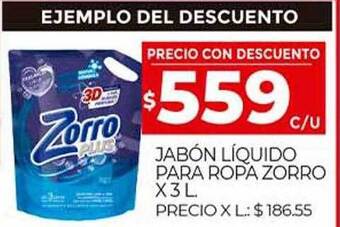 Supermercados DIA Jabón Líquido Para Ropa Zorro oferta