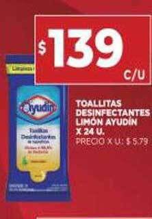 Supermercados DIA Toallitas Desinfectantes Limón Ayudin oferta