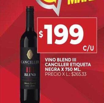 Supermercados DIA Vino Blend Iii Canciller Etiqueta Negra oferta