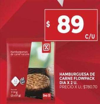 Supermercados DIA Hamburguesa De Carne Flowpack Dia oferta