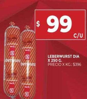 Supermercados DIA Leberwurst Dia oferta
