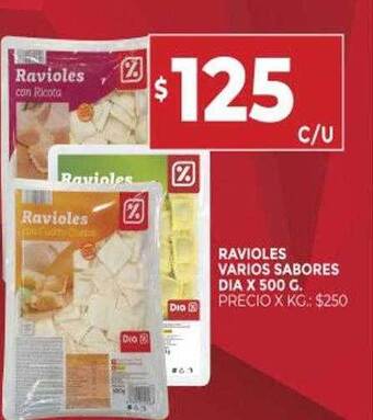 Supermercados DIA Ravioles Varios Sabores Dia oferta