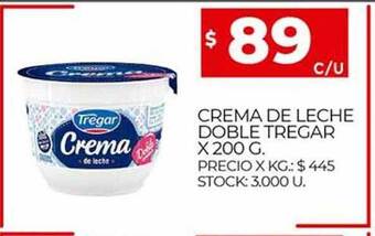 Supermercados DIA Crema De Leche Doble Tregar oferta