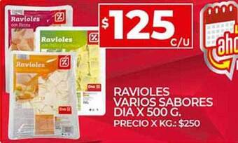Supermercados DIA Ravioles Varios Sabores Dia oferta