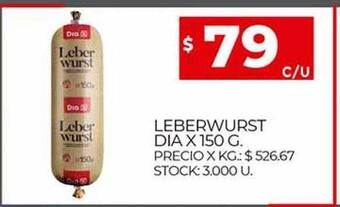 Supermercados DIA Leberwurst Dia oferta