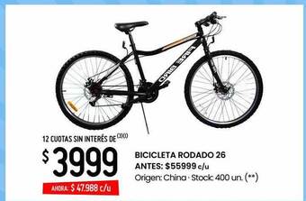 Changomas Bicicleta Rodado 26 oferta