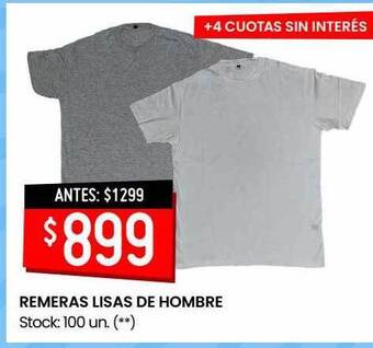 Changomas Remeras Lisas De Hombre oferta