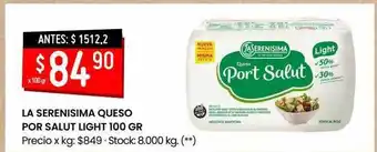 Changomas La Serenisima Queso Por Salut Light oferta