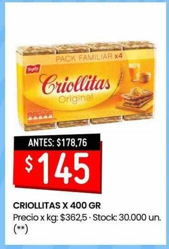 Changomas Criollitas oferta