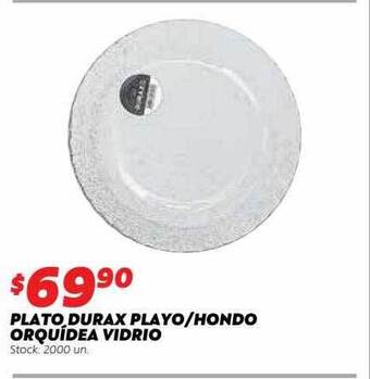 Ferniplast Plato Durax Playo Hondo Orquídea Vidrio oferta