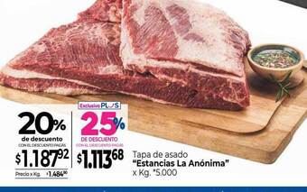 La Anonima Tapa De Asado oferta