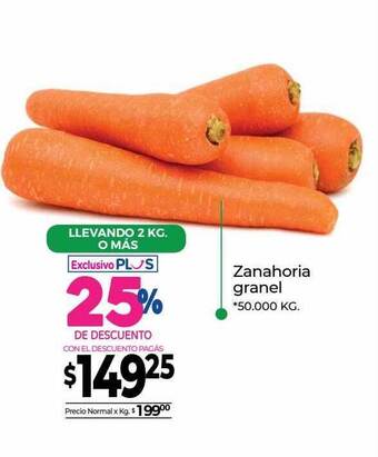 La Anonima Zanahoria Granel oferta
