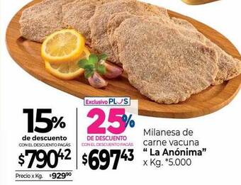La Anonima Milanesa De Carne Vacuna oferta
