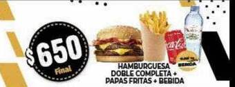 Supermayorista Vital Hamburguesa Doble Completa Papas Fritas + Bebida oferta