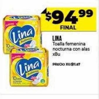 Supermayorista Vital Lina Toalla Femenina Nocturna Con Alas oferta