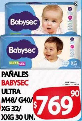 Supermercados Becerra Pañales Babysec Ultra oferta