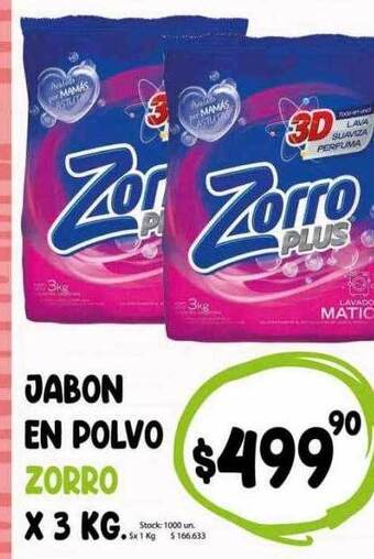 Supermercados Becerra Jabon En Polvo Zorro oferta