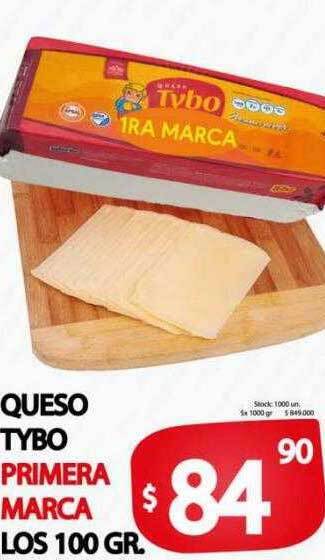 Supermercados Becerra Queso Tybo Primera Marca oferta