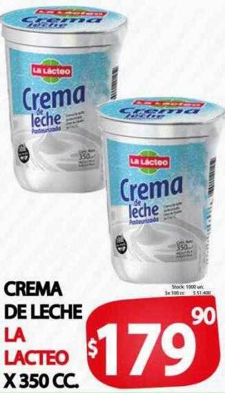 Supermercados Becerra Crema De Leche La Lacteo oferta