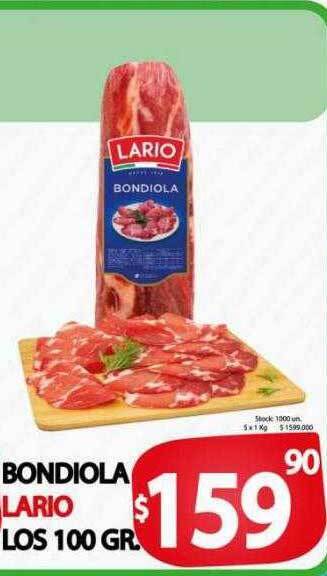 Supermercados Becerra Bondiola Lario oferta