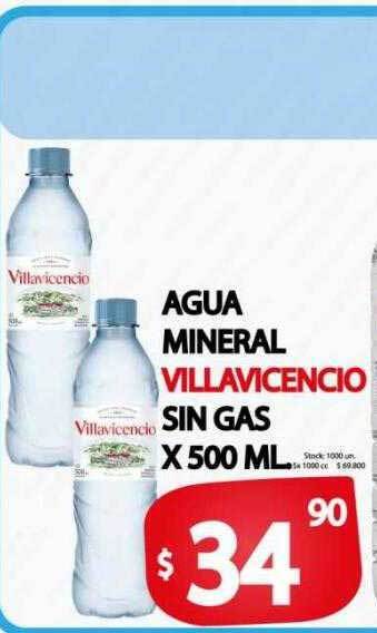 Supermercados Becerra Agua Mineral Villavicencio Sin Gas oferta