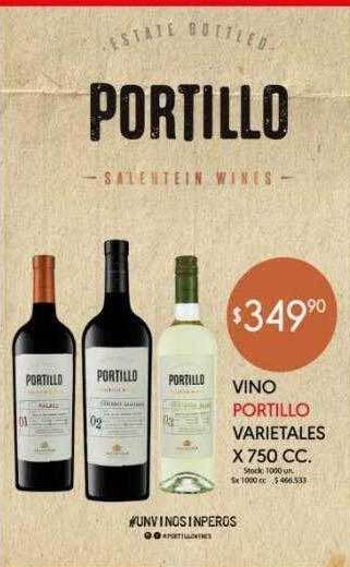 Supermercados Becerra Vino Portillo Varietales oferta