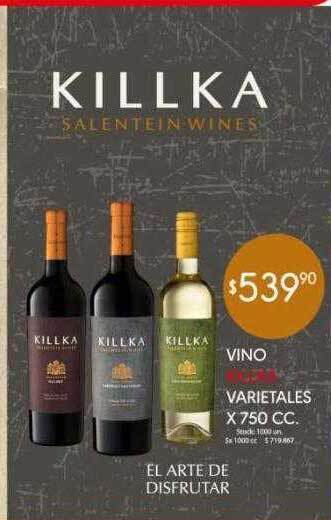 Supermercados Becerra Vino Killka Varietales oferta