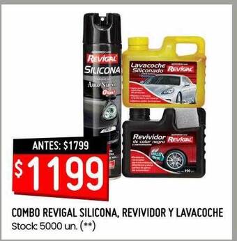Walmart Combo Revigal Silicona Revividor Y Lavacoche oferta