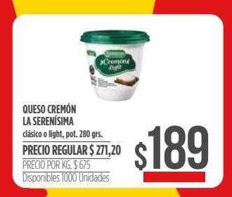 Supermercados Vea Queso Cremón La Serenisima oferta
