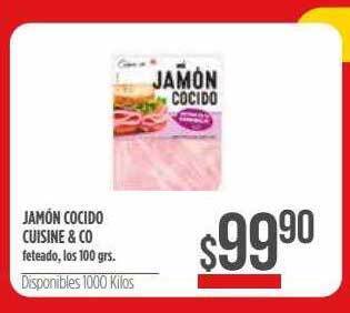 Supermercados Vea Jamón Cocido Cuisine & Co oferta