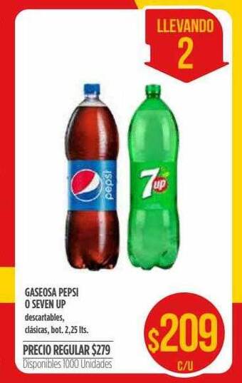 Supermercados Vea Gaseosa Pepsi O Seven Up oferta