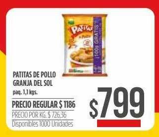 Supermercados Vea Patitas De Pollo Granja Del Sol oferta