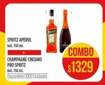 Supermercados Vea Spritz Aperol + Champagne Cinzano Pro Spritz oferta