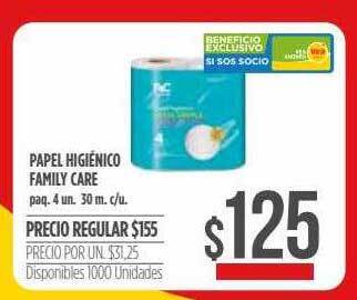 Supermercados Vea Papel Higiénico Family Care oferta