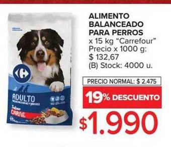 Carrefour Alimento Balanceado Para Perros oferta