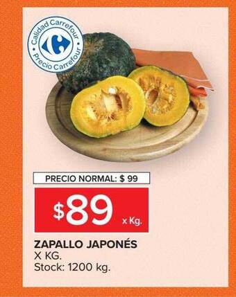 Carrefour Zapallo Japonés X Kg oferta