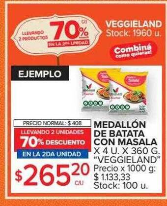 Carrefour Medallón De Batata Con Masala oferta
