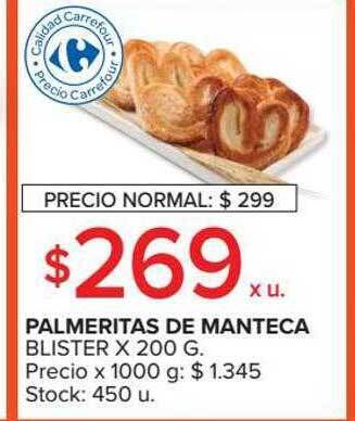 Carrefour Palmeritas De Manteca oferta