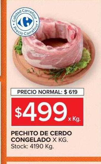 Carrefour Pechito De Cerdo Congelado X Kg oferta