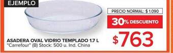 Carrefour Asadera Oval Vidrio Templado oferta