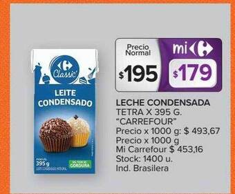 Carrefour Leche Condensada Tetra oferta