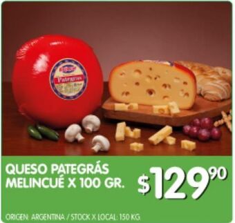 Jumbo Queso pategrás mélincue x 100g oferta