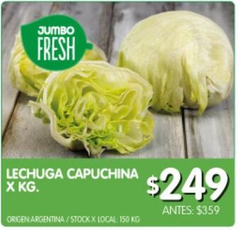 Jumbo Lechuga capuchina x kg oferta