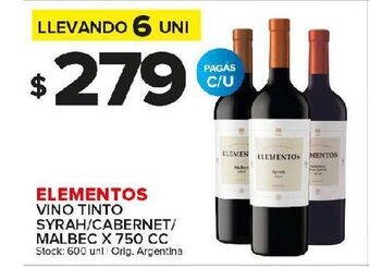 Carrefour Maxi Vino tinto elementos oferta