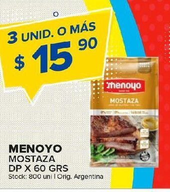 Carrefour Maxi Mostaza menoyo 60g oferta